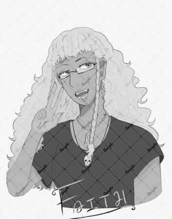 b&amp;w simple bust